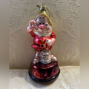 Vintage Disney. Santa’s Best Blown Glass “Doc” Dwarf Ornament. No box.